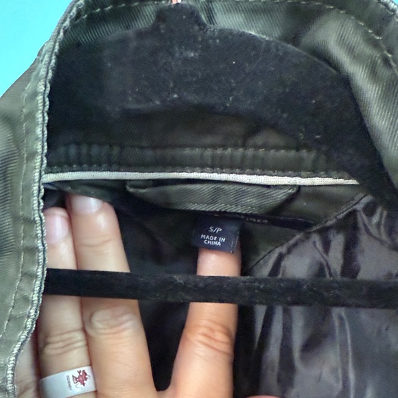 Tommy Hilfiger Women's Olive Green Utility Jacket Gold Hardware Zip Size S‎ FLAW - Picture 5 of 10